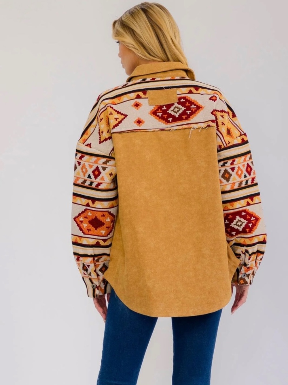 "New In" Women's Long Sleeve Button Up Front Pockets Multi Print Jacket - Picture 4 of 13